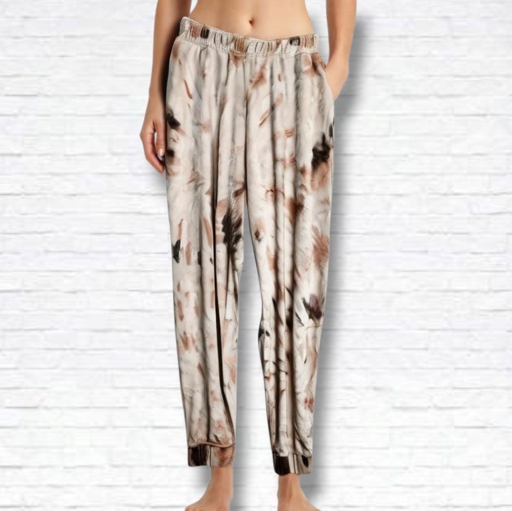 AFRM Tazo Tie Dye Print Velour Pull On Joggers Size S